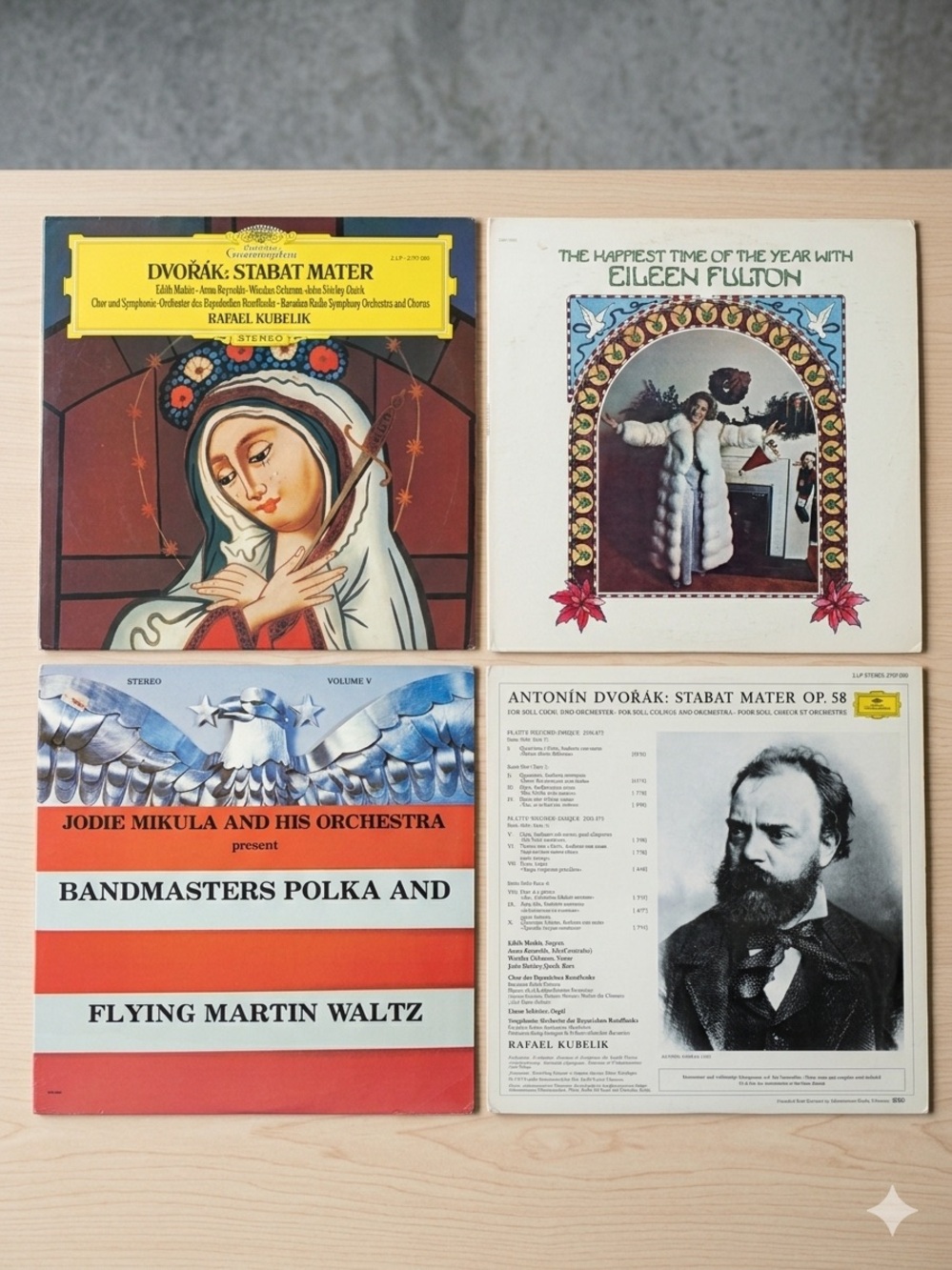 Vintage Vinyl Album Lot - Red, White, Blue Covers
